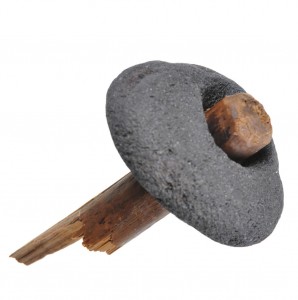 Discoidal stone mace-head with handle
