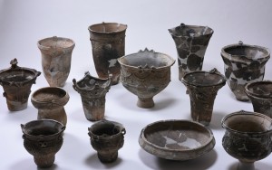 A large volume of pottery and stone tools packed beneath the flood layers