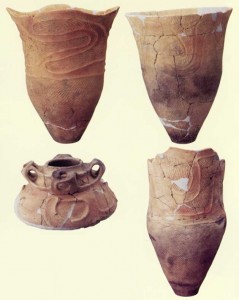A variety of Jōmon pottery